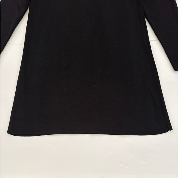 COS A-Line Midi-Length Mock Neck Minimalist Long Sleeve Dress, Black, Size XS - Picture 9 of 13
